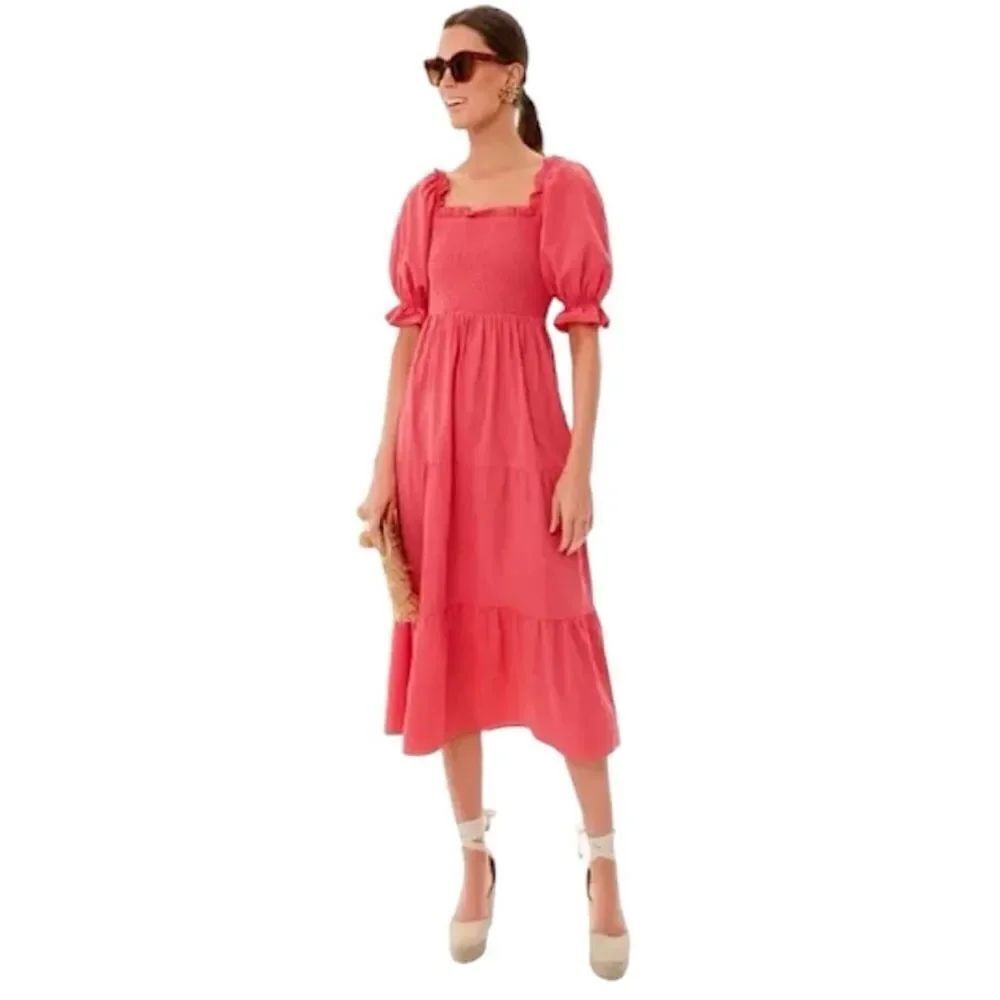 Tuckernuck Pomander Place Hannah smocked midi